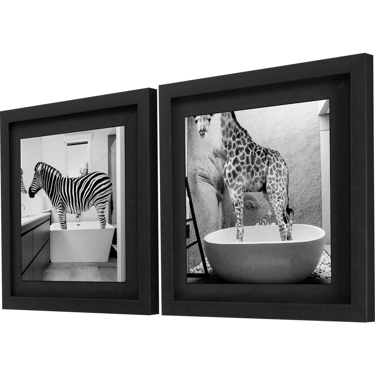 Paragon Safari Bath I S/2 White 25 X 25 X 2 Wall Art