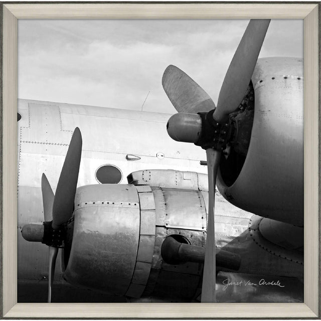 Paragon Vintage Flight I White 40 X 40 X 3 Wall Art