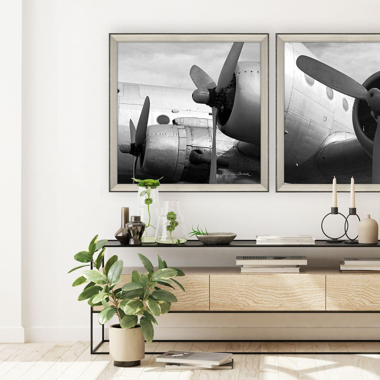 Paragon Vintage Flight I White 40 X 40 X 3 Wall Art