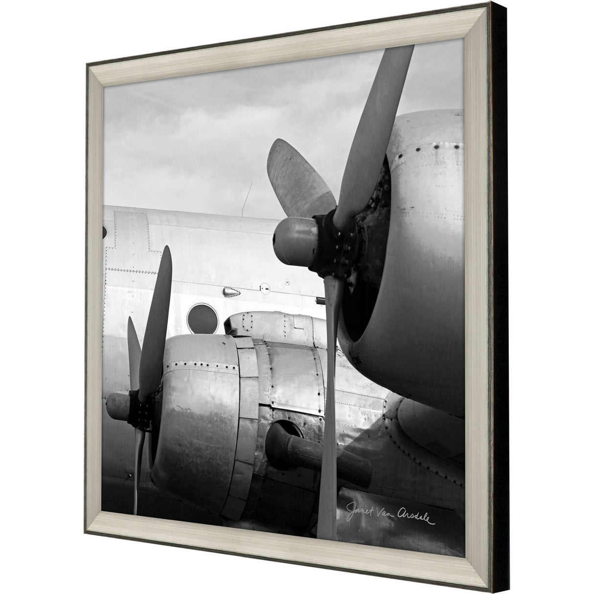 Paragon Vintage Flight I White 40 X 40 X 3 Wall Art