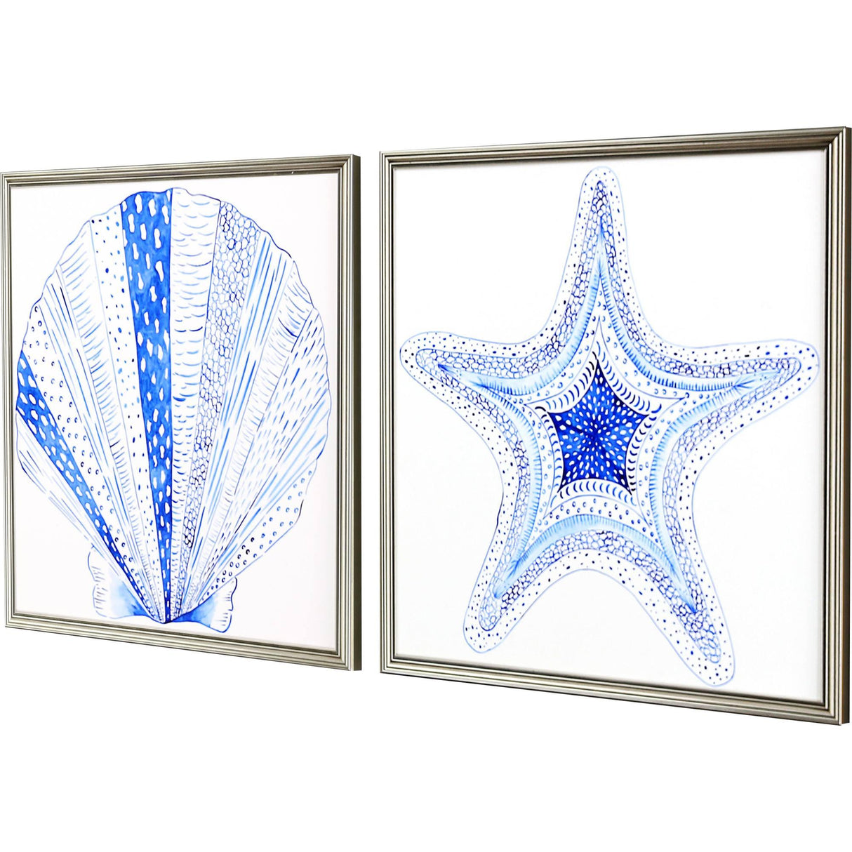 Paragon Indigo Shell I S/2 Blue 23 X 23 X 1 Wall Art