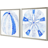 Paragon Indigo Shell II S/2 Blue 23 X 23 X 1 Wall Art