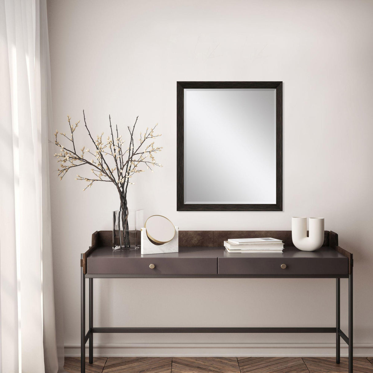 Paragon #781 22 x 28 Beveled Brown 32 X 26 X 3 Wall Mirror