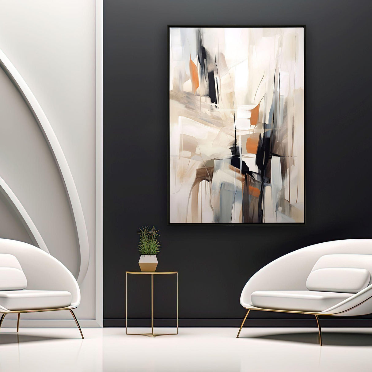 Paragon Japandi White 62 X 42 X 2 Wall Art