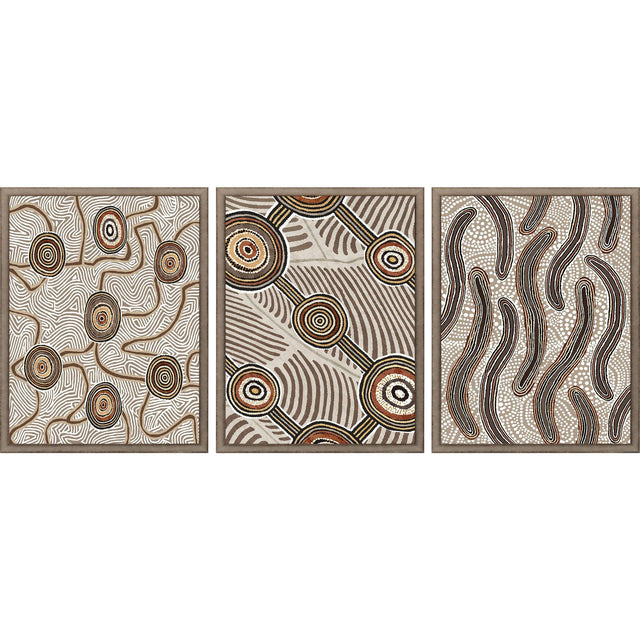 Paragon Huzi I S/3 Brown 25 X 19 X 2 Wall Art