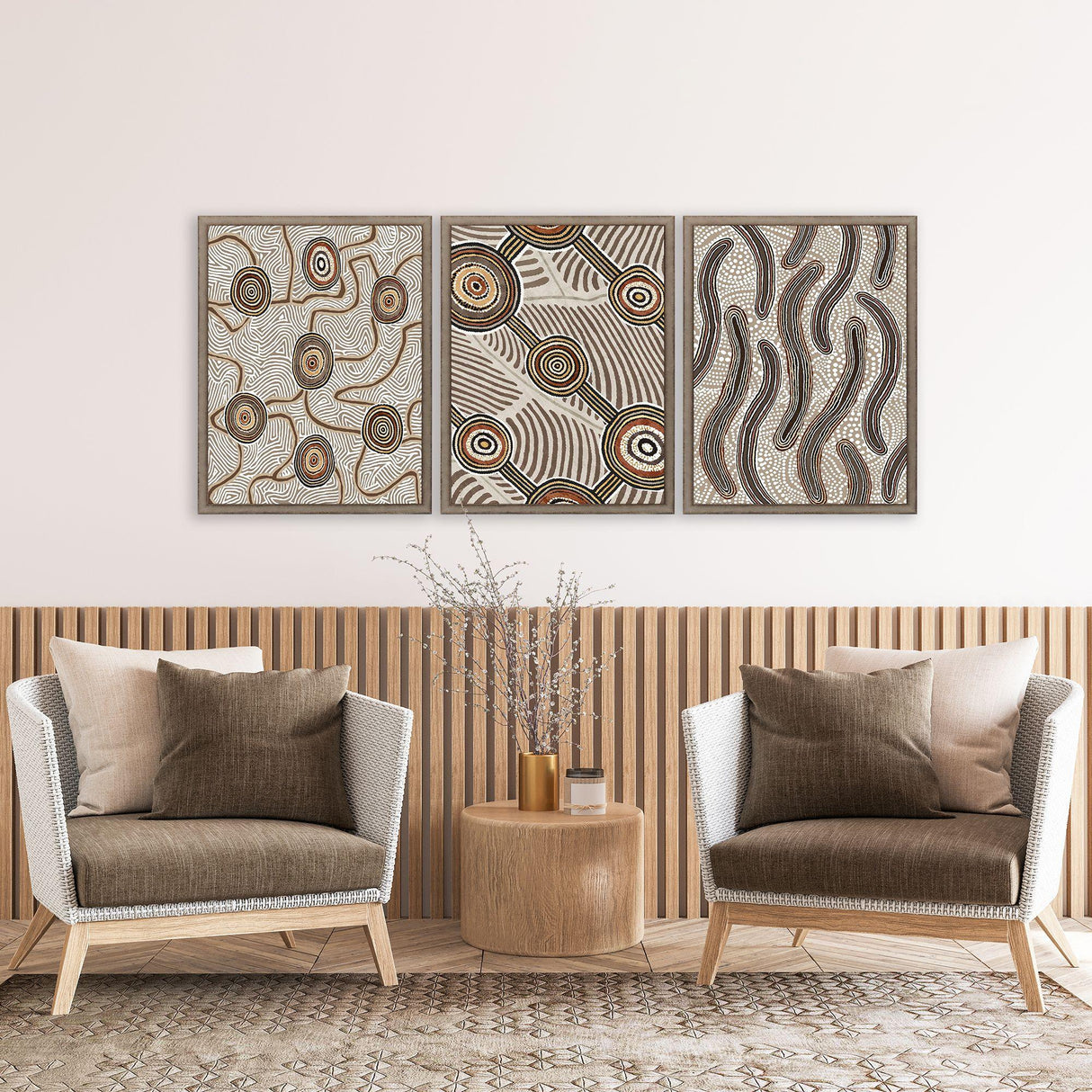 Paragon Huzi I S/3 Brown 25 X 19 X 2 Wall Art