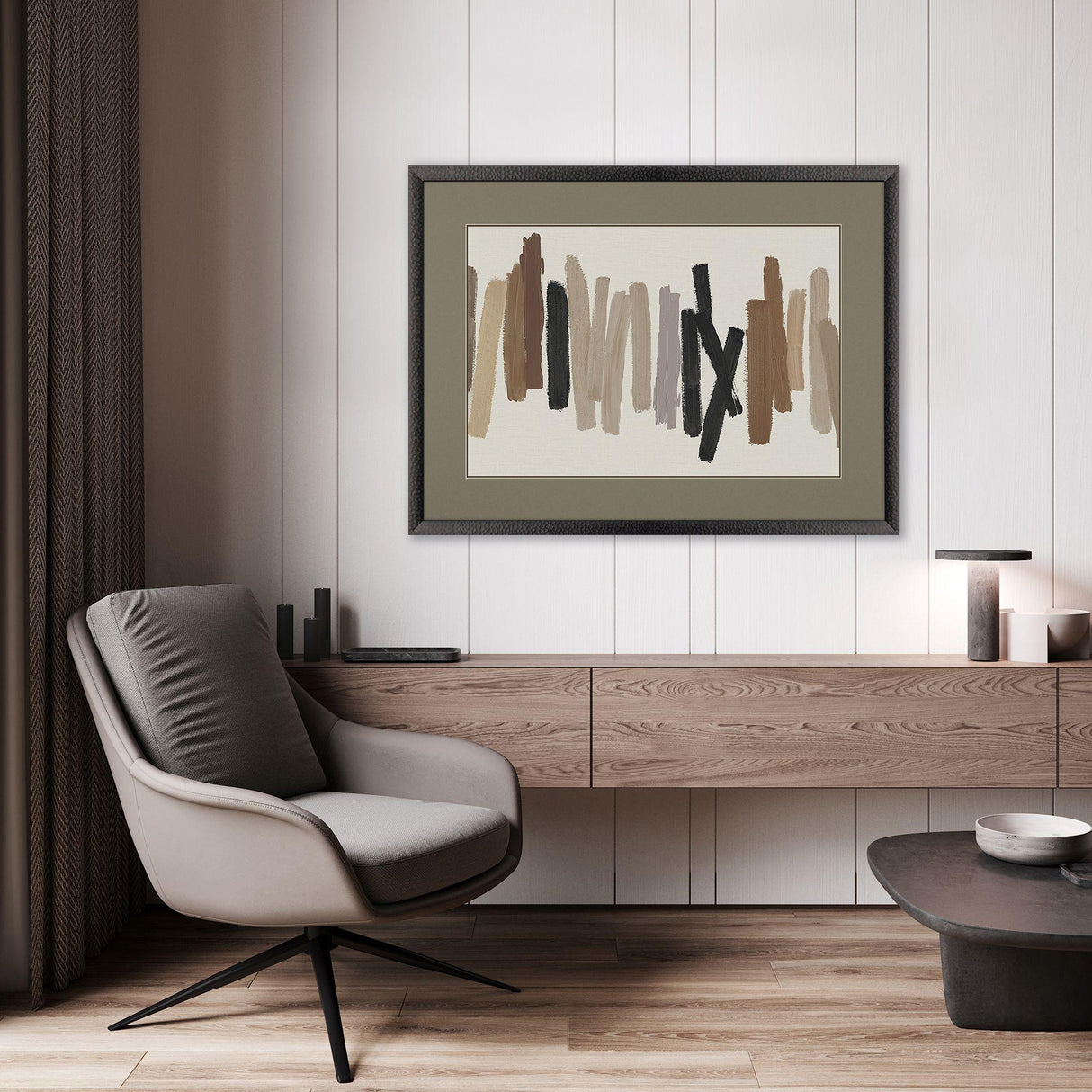 Paragon Strokes in Brown I Brown 35 X 47 X 2 Wall Art