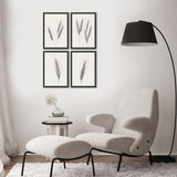 Paragon Wavering Wheat S/4 Black 26 X 18 X 2 Wall Art