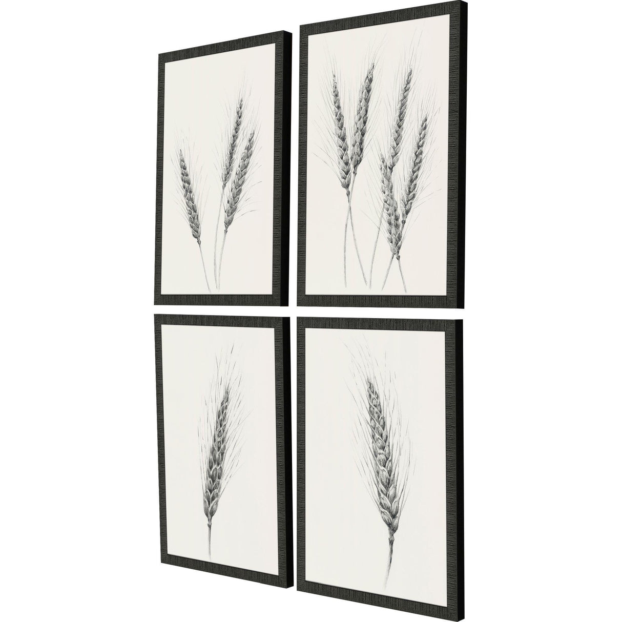 Paragon Wavering Wheat S/4 Black 26 X 18 X 2 Wall Art