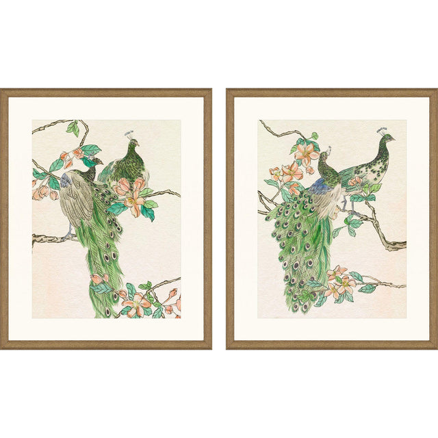 Paragon Emerald Peacock II S/2 Green 31 X 25 X 2 Wall Art