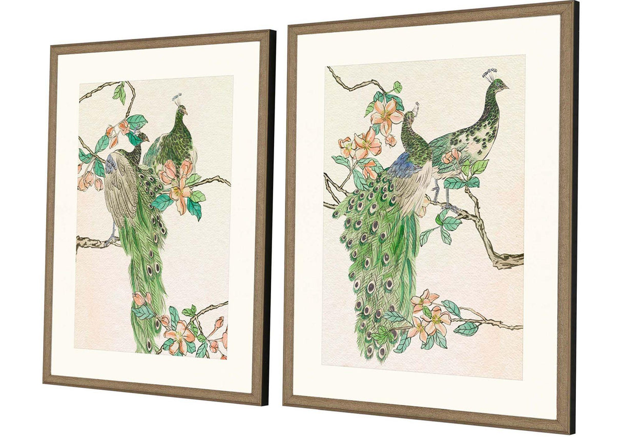 Paragon Emerald Peacock II S/2 Green 31 X 25 X 2 Wall Art