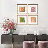 Paragon Bold Gesture S/4 Orange 13 X 13 X 2 Wall Art