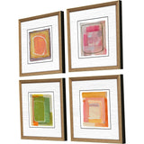 Paragon Bold Gesture S/4 Orange 13 X 13 X 2 Wall Art