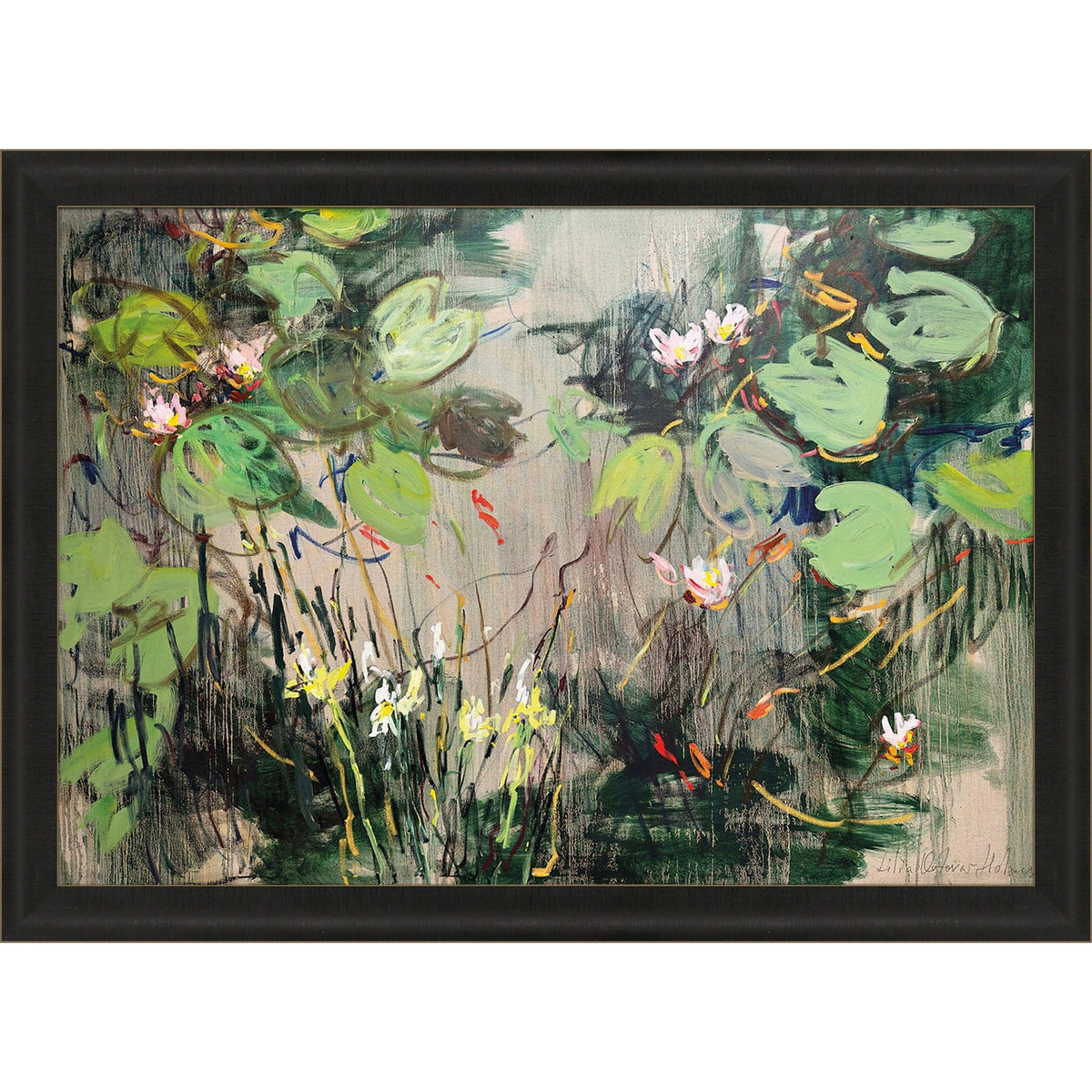 Paragon Water Lilies, Summer Pond Green 37 X 52 X 2 Wall Art