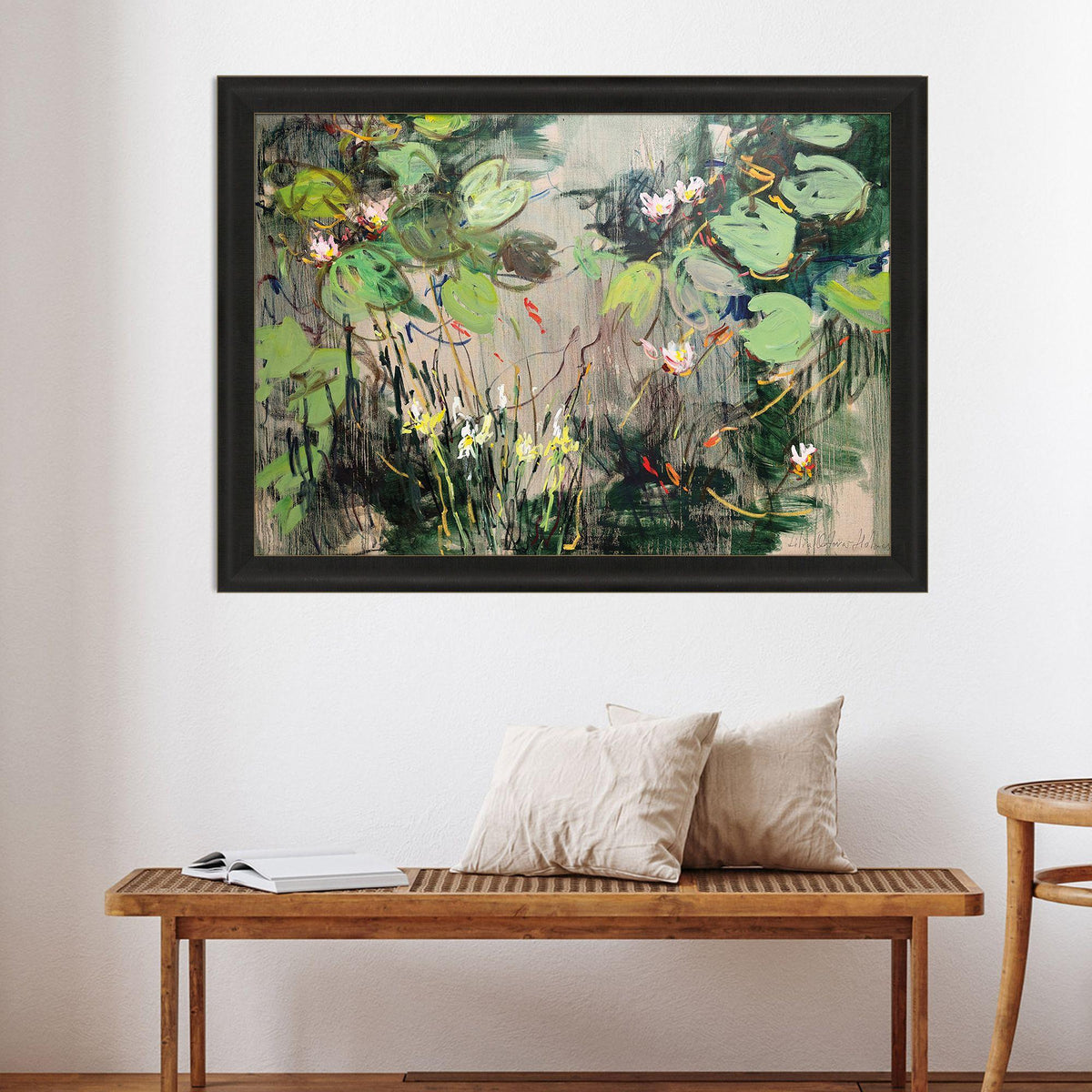 Paragon Water Lilies, Summer Pond Green 37 X 52 X 2 Wall Art