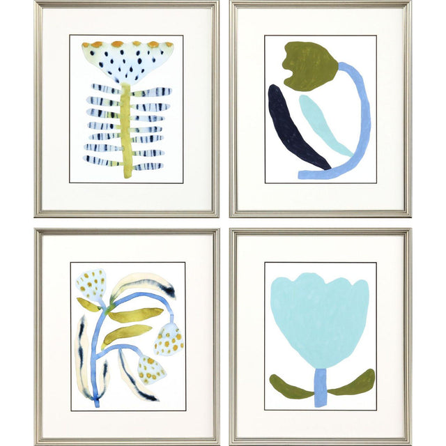 Paragon Naive Garden S/4 Blue 23 X 19 X 1 Wall Art