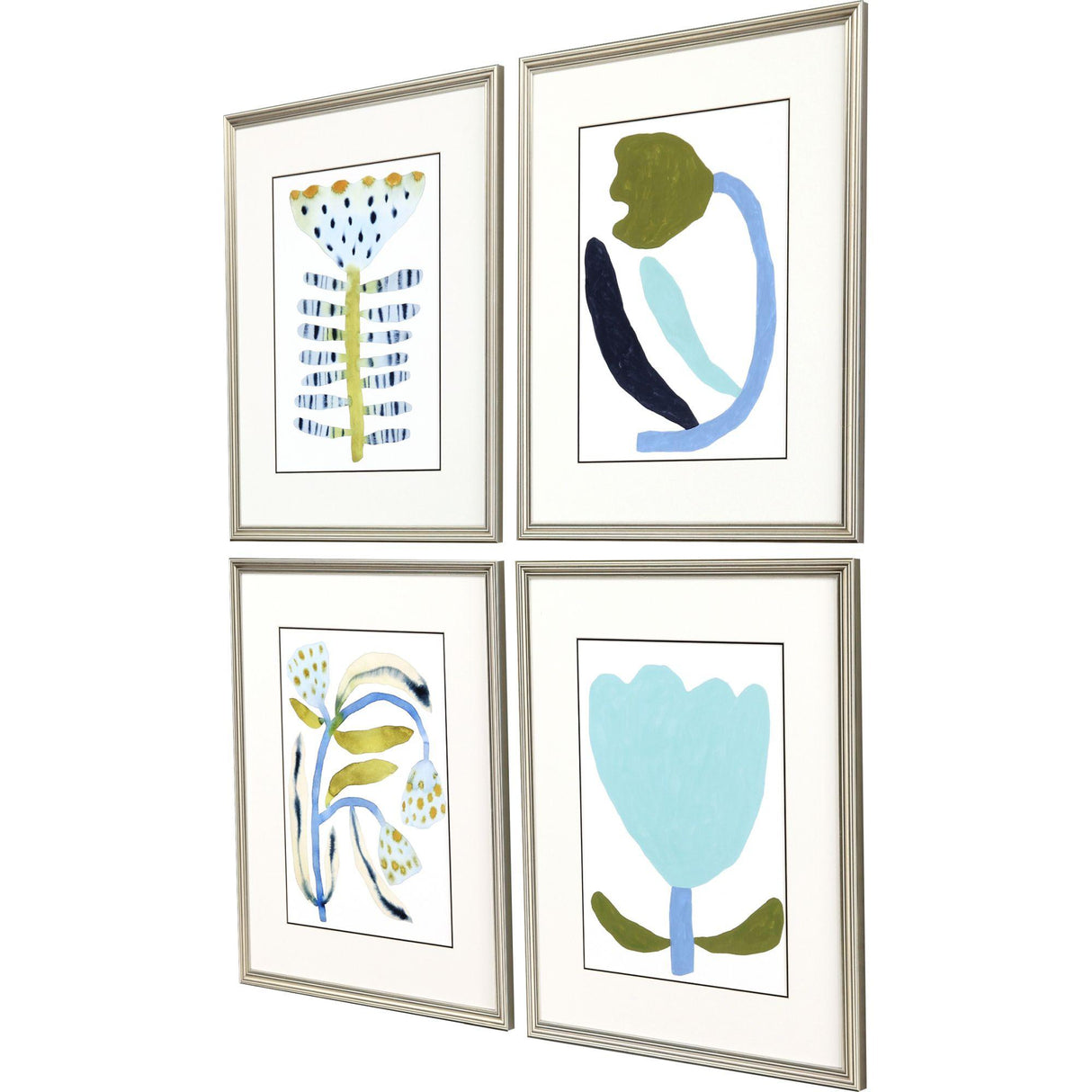 Paragon Naive Garden S/4 Blue 23 X 19 X 1 Wall Art