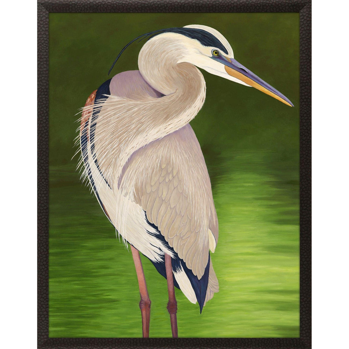 Paragon Moonlight Blue Heron Green 43 X 33 X 2 Wall Art