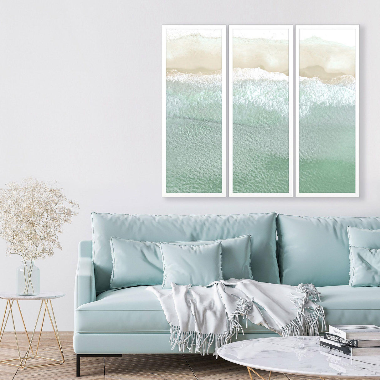 Paragon On the Shore S/3 Turquoise 37 X 13 X 2 Wall Art