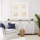 Paragon Ocean Gems S/4 White 19 X 19 X 2 Wall Art