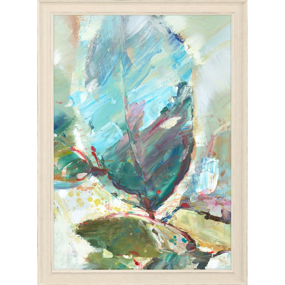 Paragon Aqua Leaf II Blue 40 X 28 X 2 Wall Art