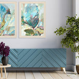 Paragon Aqua Leaf II Blue 40 X 28 X 2 Wall Art