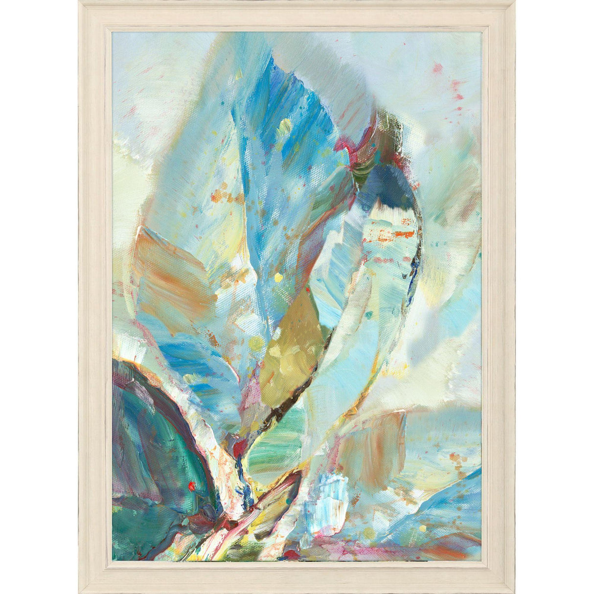 Paragon Aqua Leaf I Blue 40 X 28 X 2 Wall Art