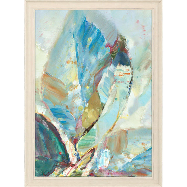 Paragon Aqua Leaf I Blue 40 X 28 X 2 Wall Art