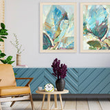 Paragon Aqua Leaf I Blue 40 X 28 X 2 Wall Art