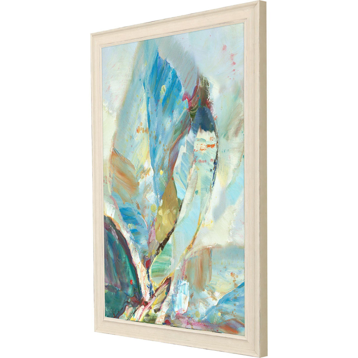 Paragon Aqua Leaf I Blue 40 X 28 X 2 Wall Art