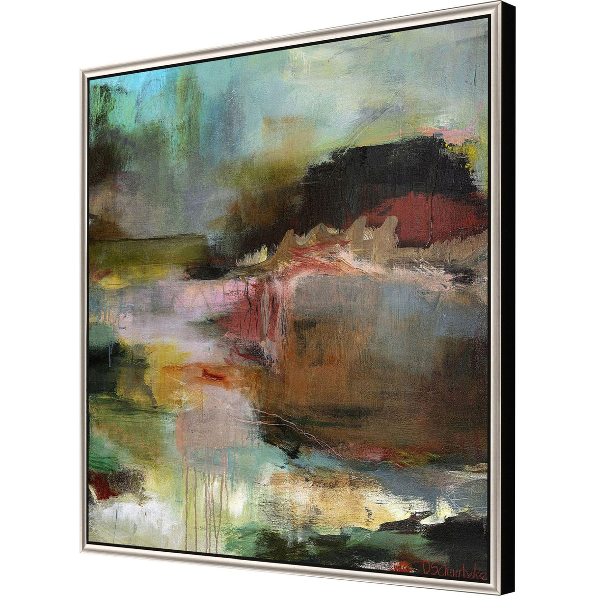 Paragon Overflow Blue 42 X 42 X 3 Wall Art