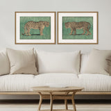 Paragon Vintage Cats S/2 Green 25 X 31 X 2 Wall Art
