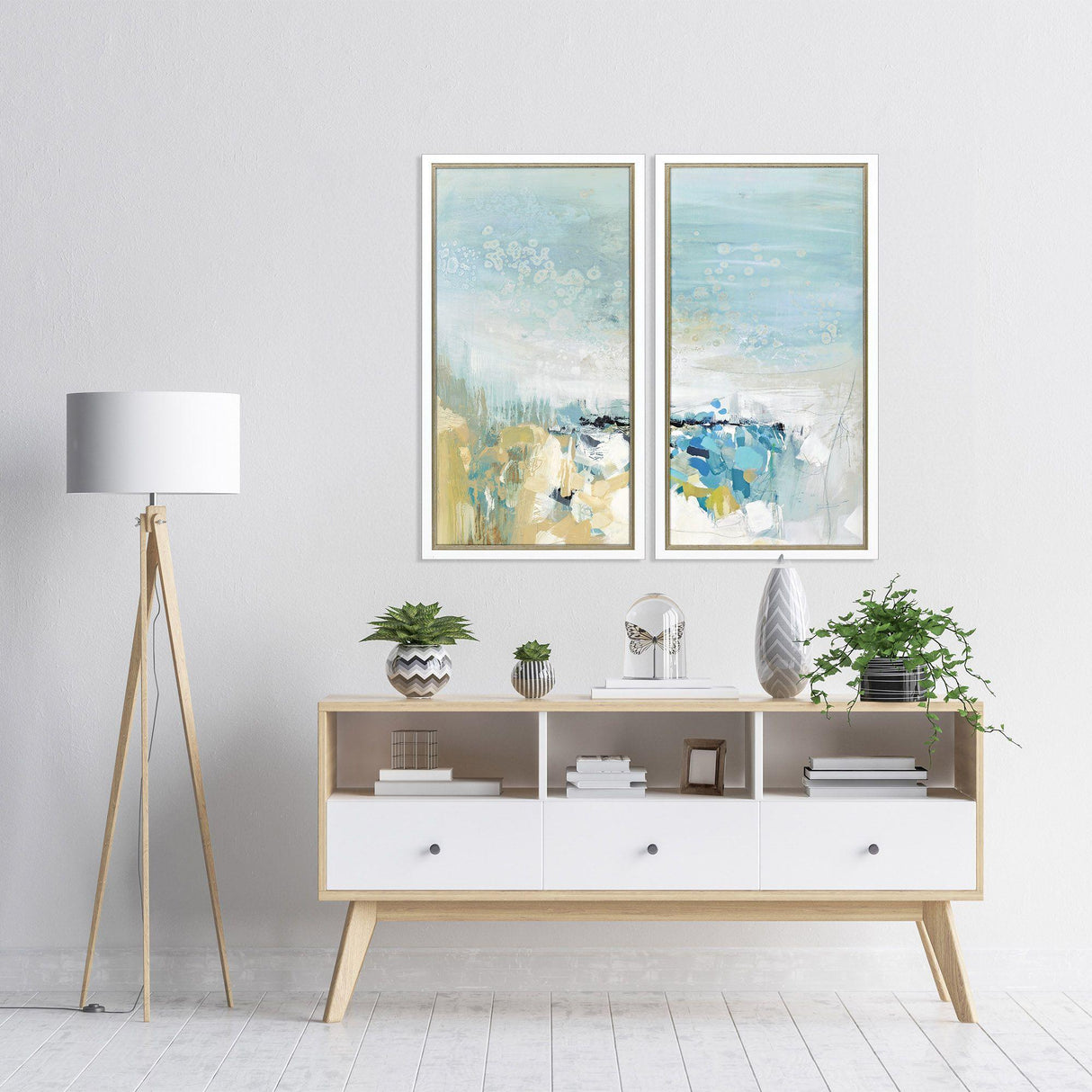 Paragon Lagoon Blue S/2 Blue 38 X 20 X 2 Wall Art