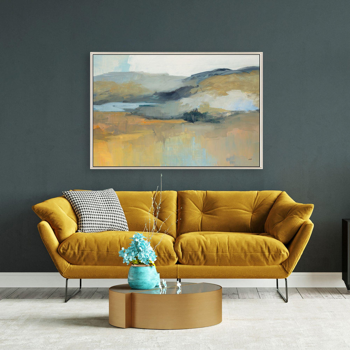 Paragon Folded Hills Blue 40 X 59 X 3 Wall Art