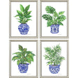 Paragon Botanical Blues S/4 Blue 17 X 13 X 1 Wall Art