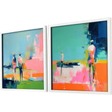 Paragon Golf Players I S/2 Turquoise 25 X 25 X 2 Wall Art