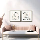 Paragon Line Study II S/2 Beige 23 X 23 X 1 Wall Art