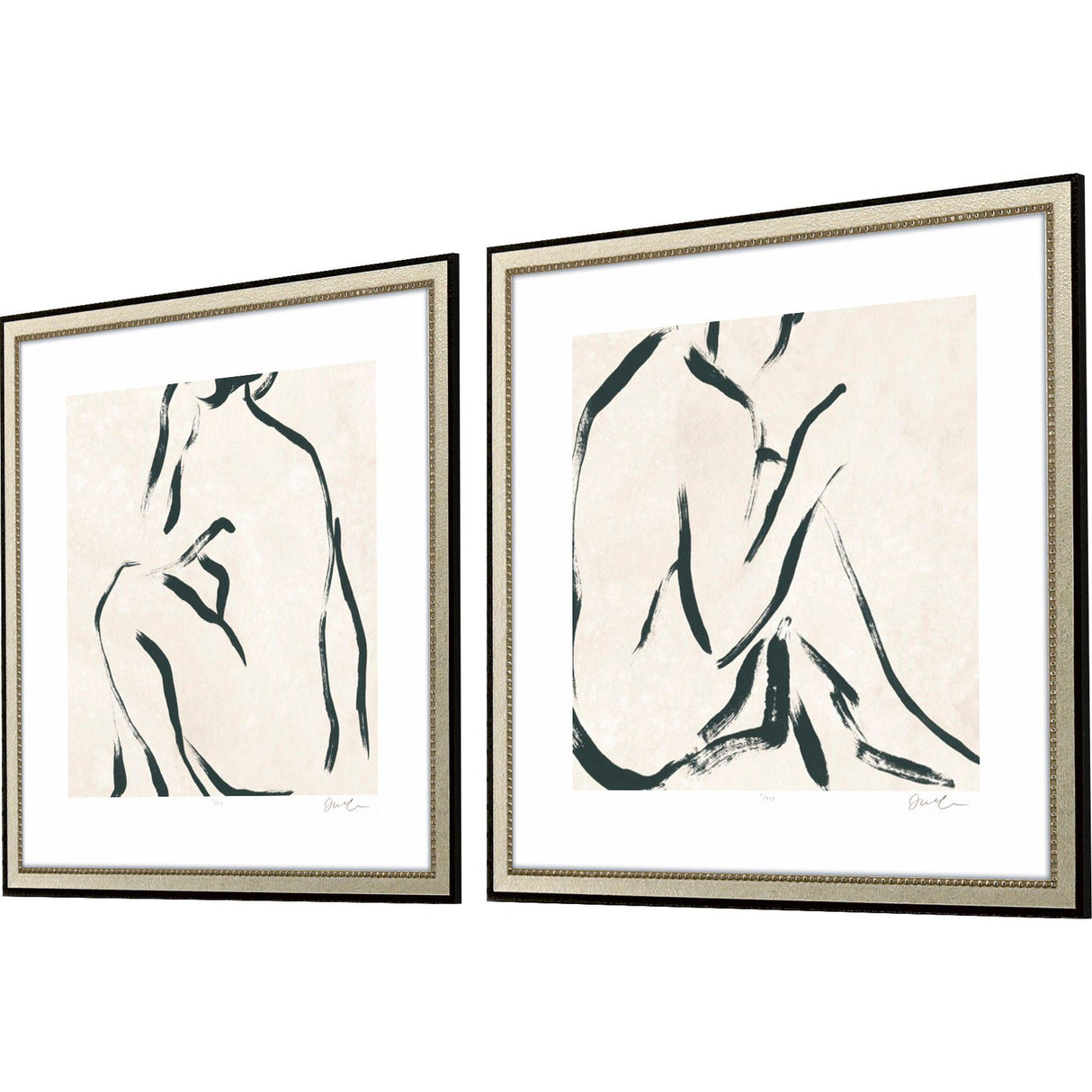 Paragon Line Study II S/2 Beige 23 X 23 X 1 Wall Art