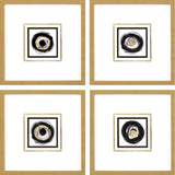 Paragon White Black Gold S/4 Black 20 X 20 X 2 Wall Art