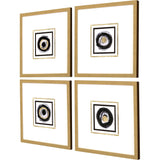 Paragon White Black Gold S/4 Black 20 X 20 X 2 Wall Art