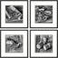 Paragon Cork S/4 Black 19 X 19 X 1 Wall Art