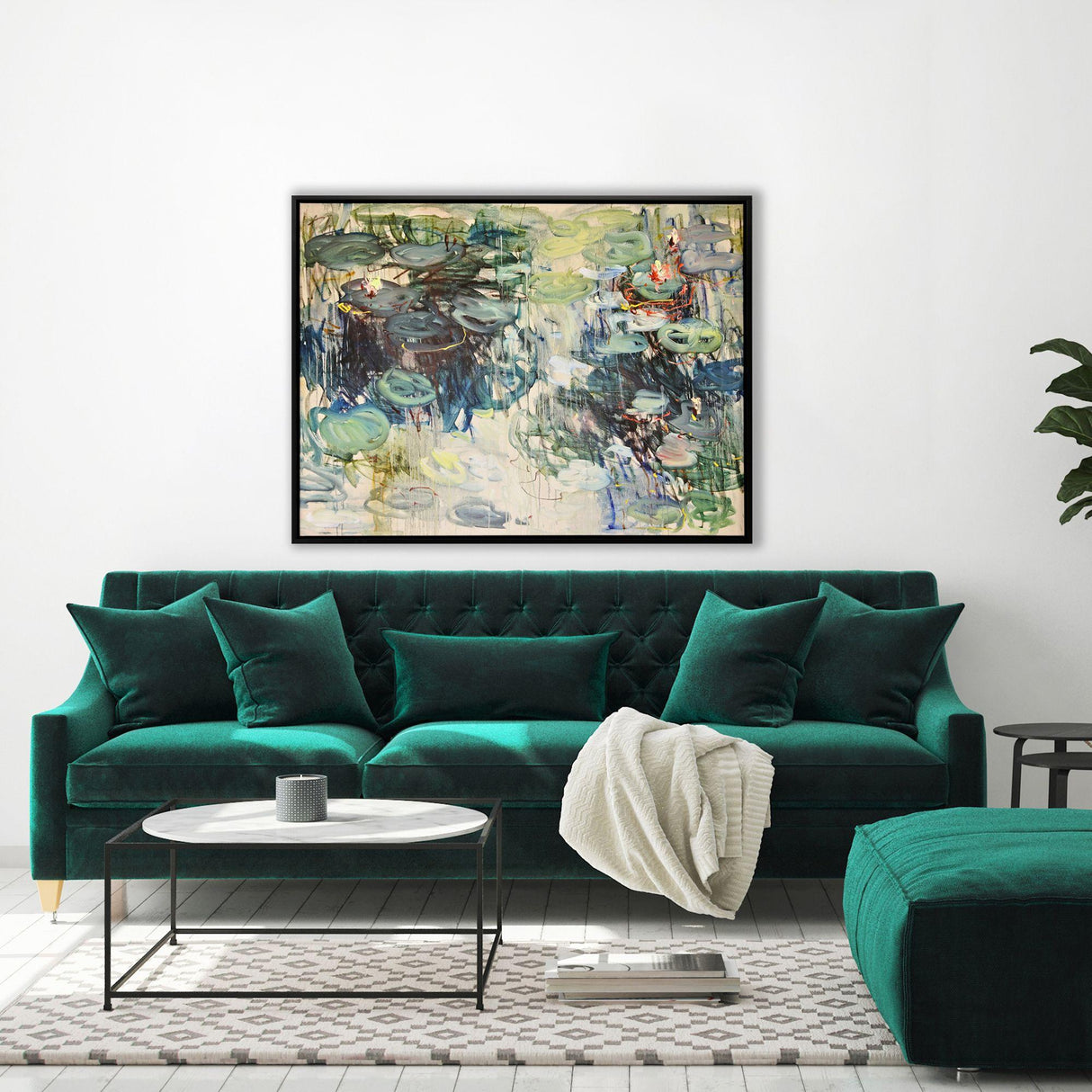 Paragon Lily Pond Blue 38 X 50 X 3 Wall Art