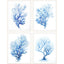 Paragon Indigo Coral S/4 Blue 25 X 19 X 2 Wall Art