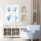 Paragon Indigo Coral S/4 Blue 25 X 19 X 2 Wall Art