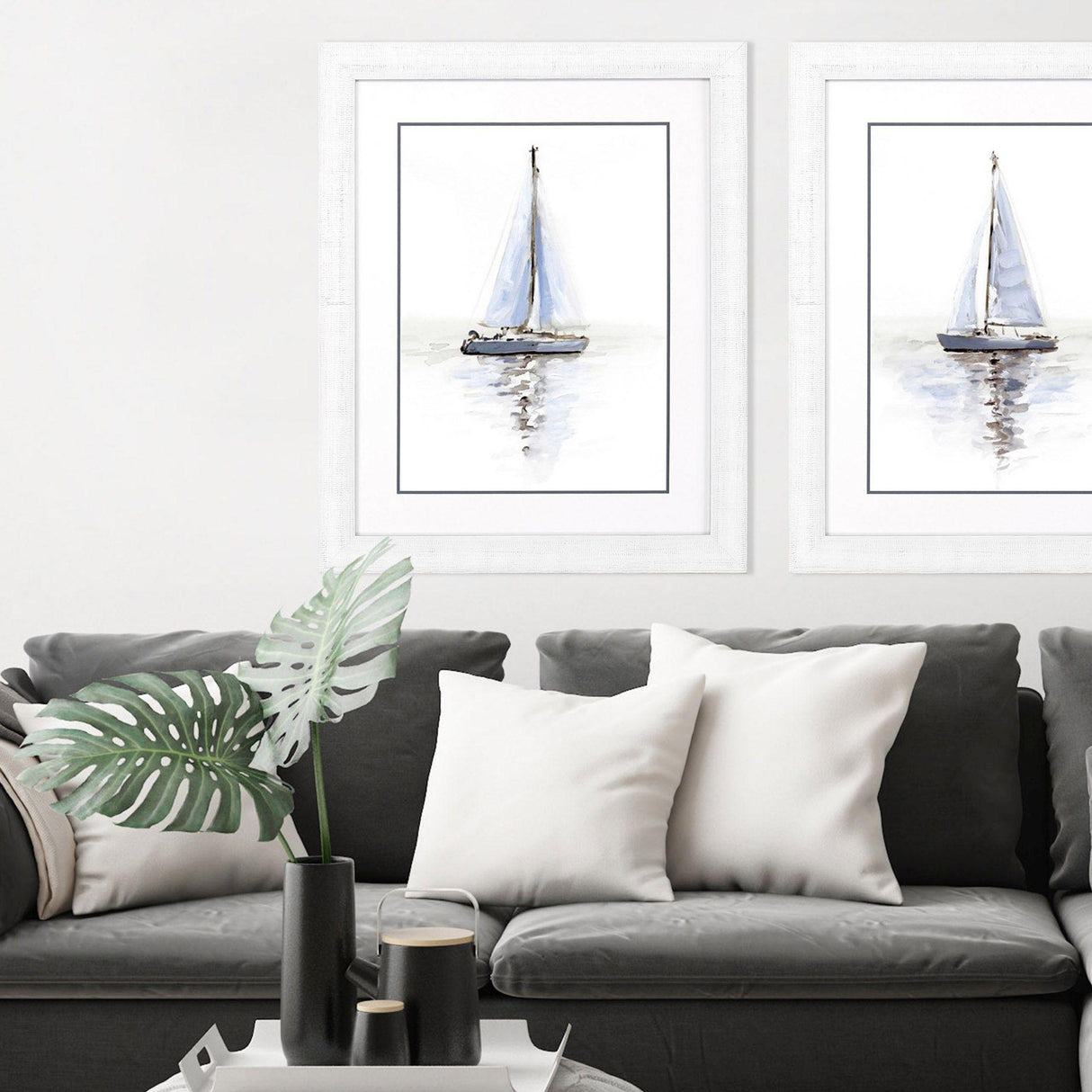Paragon Mirrored Sailboat I Blue 34 X 28 X 1 Wall Art