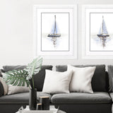 Paragon Mirrored Sailboat I Blue 34 X 28 X 1 Wall Art