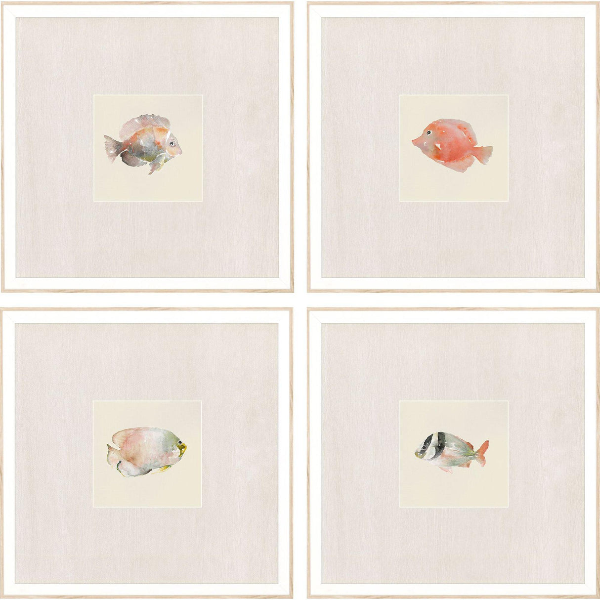 Paragon Coastal Medley S/4 Beige 15 X 15 X 2 Wall Art