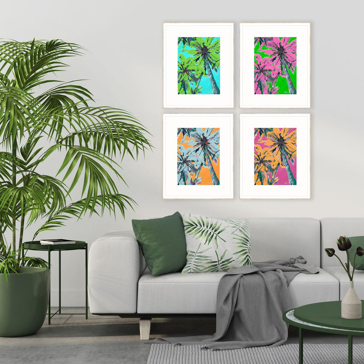 Paragon Bright Palms S/4 Multi 23 X 19 X 2 Wall Art