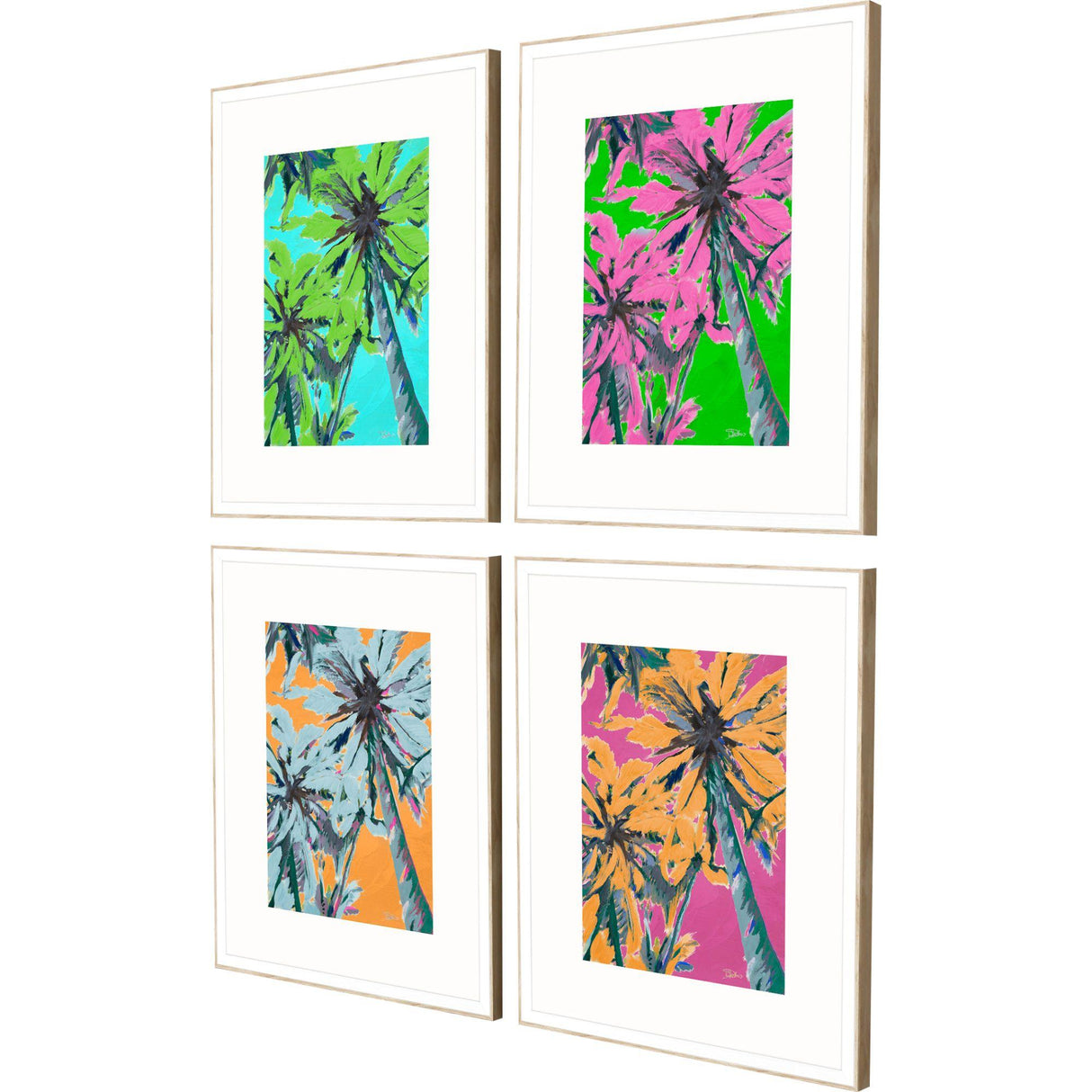 Paragon Bright Palms S/4 Multi 23 X 19 X 2 Wall Art