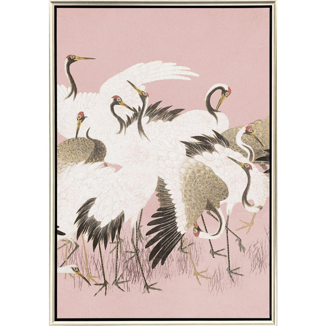 Paragon Curious Cranes - Pinna Pink 50 X 34 X 3 Wall Art